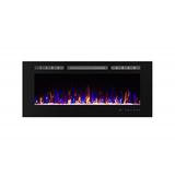 Latitude Run® Millner Recessed Electric Fireplace Insert, Glass in Black | 21.65 H x 50 W x 5.51 D in | Wayfair 35B95FEC204343EBB798F68CFCEF5ADA