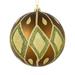 Vickerman 529409 - 6" Olive Matte Glitter Diamond Ball Christmas Tree Ornament (3 pack) (N188214D)