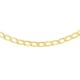 Carissima Gold Unisex 9 ct Yellow Gold 2.4 mm Diamond Cut Flat Curb Chain Necklace of Length 46 cm/18 Inch