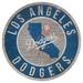 Los Angeles Dodgers 12'' x State Circle Sign