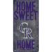 Colorado Rockies 6'' x 12'' Home Sweet Sign