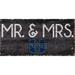 Utah State Aggies 6'' x 12'' Mr. & Mrs. Sign