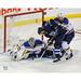 Jordan Binnington St. Louis Blues Unsigned 2019 Stanley Cup Playoffs Game 1 Game-Preserving Save vs. Winnipeg Photograph