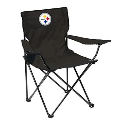Logo Brands 625-13Q NFL Pittsburgh Steelers Quad Chair, One Size, Charcoal