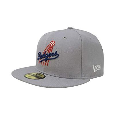 New Era 59Fifty Hat Los Angeles Dodgers LA Cooperstown 1958 Wool Fitted Cap (6 7/8) Gray