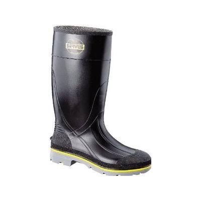 Servus XTP 15" PVC Chemical-Resistant Steel Toe Men's Work Boots, Black, Yellow & Gray