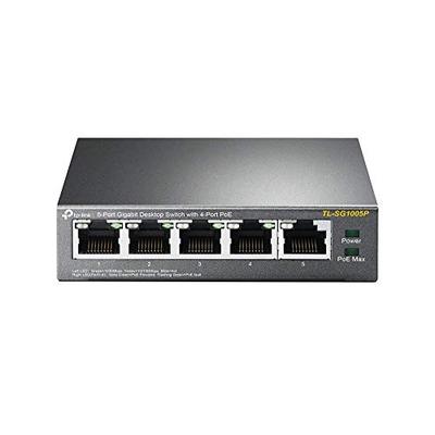 TP-Link 5 Port Gigabit PoE Switch | 4 Port PoE 56W | 802.3af Compliant | Shielded Ports | Traffic Op