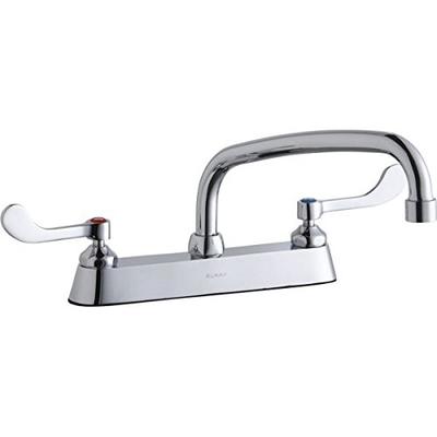 Elkay LK810AT10T4 Deck Mount Conceal WS, at 10IN SPT, 1PC Wrist BLD Handle, 4IN, Chrome