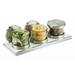 Cal-Mil Luxe 3 Piece Kitchen Canister Set Glass/Metal in Gray | 4 H x 16 W x 6 D in | Wayfair 3492-4-15