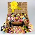 Real Wicker Retro Sweet Hamper Large Selection Suitable for All Occasions