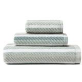 Tommy Bahama Home Ocean Bay Stripe 3 Piece Towel Set Terry Cloth/100% Cotton in Pink/Gray/White | 28 W in | Wayfair USHSBG1110502