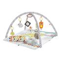 Fisher-Price 5-Sinnes Spieldecke | Spielmatte Baby mit Spielbogen und Musik | Krabbeldecke für Baby mit Spielbogen Baby Sensorikspielzeug | Erlebnisdecke Baby Spiel Decke Spielebogen Babys 0+, GKD45