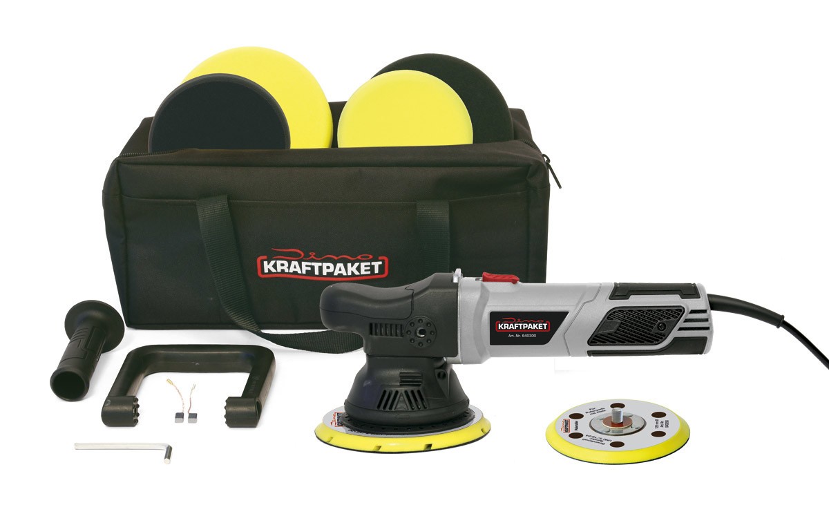 Dino KRAFTPAKET Exzenter Poliermaschine - XXL-Set Polieranlage 640302 Image