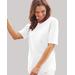 Blair Women's Essential Knit Elbow Sleeve Curved-Hem Tee - White - 3XL - Womens