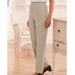 Blair Women's Silhouette Slimmers® Gabardine Pants - Grey - 12 - Petite Short