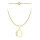 Carissima Gold Women's 9 ct Yellow Gold Cubic Zirconia 9 x 12 mm Initial O Pendant on 9 ct Yellow Gold 0.4 mm Prince of Wales Chain Necklace of Length 46 cm/18 Inch