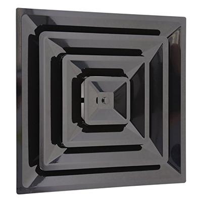 QUICK CONNECT HT-2X2-SPL-12-BK 2' x 2' Black Plastic 3 Cone Supply Lay-In with Pre-Molded 12" Boot B