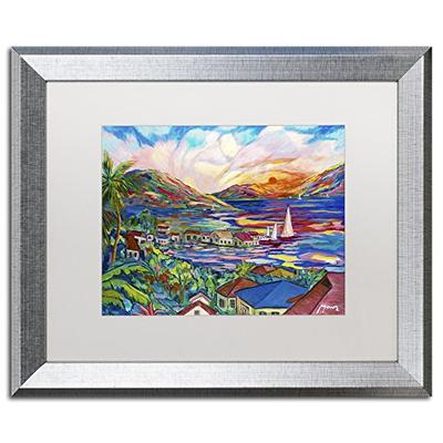 Sunset by Manor Shadian, White Matte, Silver Frame 16x20-Inch