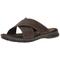 Rockport Men's Darwyn Xband Slide Sandal, Brown Leather, 8 W US