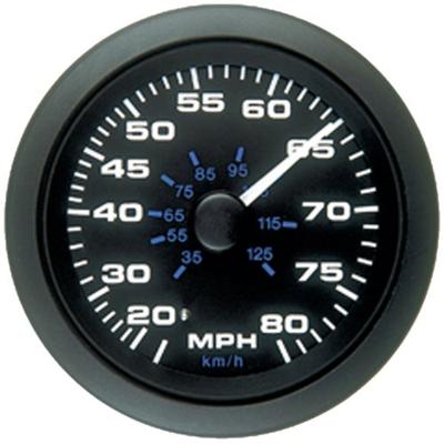 Sierra 62723P Speedometer Kit, Black Premier Pro 3" - 80 MPH