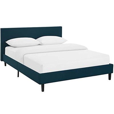 Modway Anya Full Fabric Bed in Azure