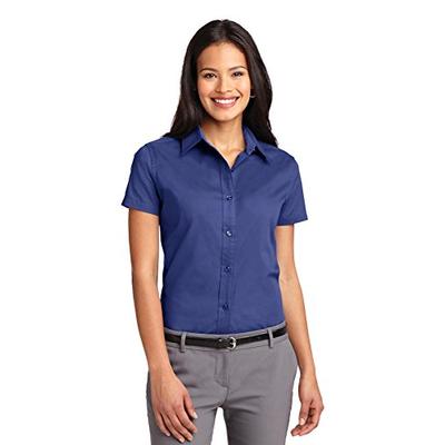 Port Authority Women's Short Sleeve Easy Care Shirt L Mediterranean Blue