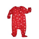 Leveret Kids Fleece Baby Boys Girls Footed Pajamas Sleeper Christmas Pjs (Snowflake,Size 12-18 Month screenshot. Sleepwear directory of Clothes.