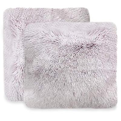 Cheer Collection Set of 2 Shaggy Long Hair Throw Pillows | Super Soft and Plush Faux Fur Accent Pill