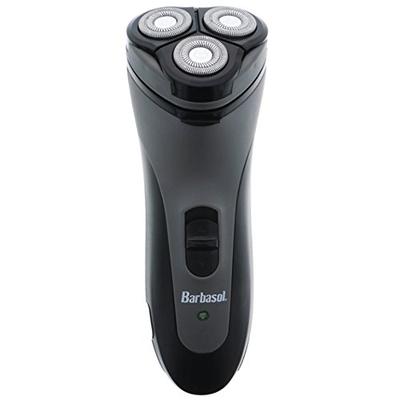 Barbasol Mens Rechargeable Shaver W/Stainless Steel Blades & Pop Trimmer