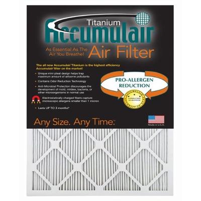Accumulair Titanium 19x27x1 (Actual Size) High Efficiency Allergen Reduction Air Filter/Furnace Filt