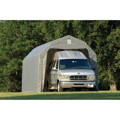 12x20x11 Barn Shelter, Grey Cover