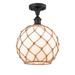 Innovations Lighting Bruno Marashlian Farmhouse Rope 10 Inch 1 Light Semi Flush Mount - 516-1C-OB-G121-10RB