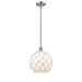 Innovations Lighting Bruno Marashlian Farmhouse Rope 10 Inch Mini Pendant - 516-1S-SN-G121-10RW