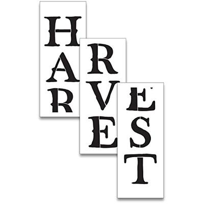 X-Large 72" Harvest Stencil for Painting on Wood | Reusable Mylar | Ideal for DIY Crafting Tall Vert