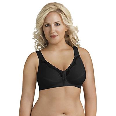 Exquisite Form Fully Women's Front Close Cotton Posture Bra #5100531, Black, 36C