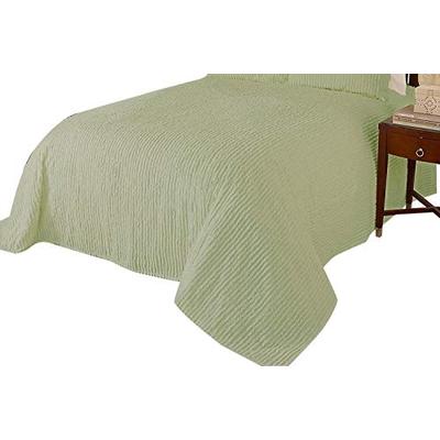 Beatrice Home Fashions Channel Chenille Bedspread, Full, Sage