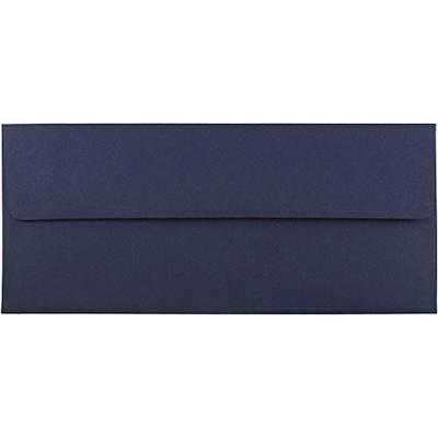 JAM PAPER #10 Business Premium Envelopes - 4 1/8 x 9 1/2 - Navy Blue - Bulk 500/Box