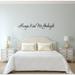 VWAQ Always Kiss Me Goodnight Vinyl Wall Decal Vinyl in Black | 5 H x 22 W in | Wayfair VWAQ422BLK