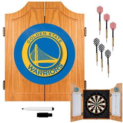 NBA Golden State Warriors Wood Dart Cabinet Set