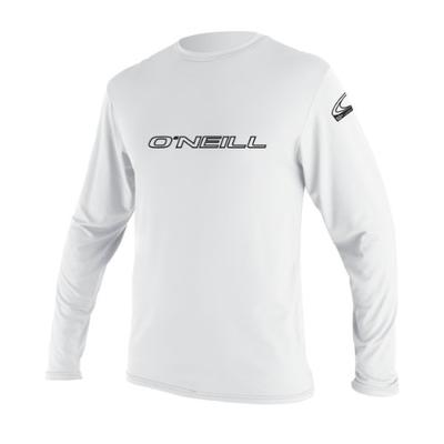O'Neill Wetsuits Men's Basic Skins UPF 50+ Long Sleeve Sun Shirt, White, Medium