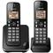 PANASONIC Expandable Cordless Phone System with Amber Backlit Display and Call Block - 2 Handsets -