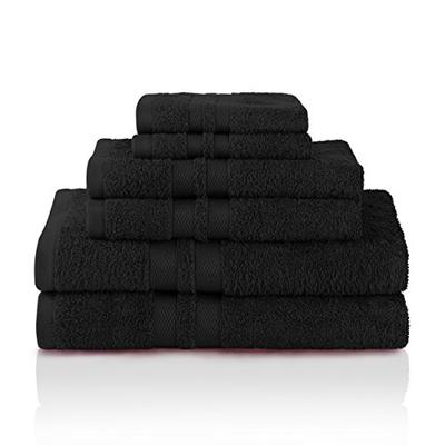 Superior 100% Cotton Bath Towel Set - 6-Piece Set, 2 Bath Towels, 2 Hand Towels, and 2 Washcloths, H