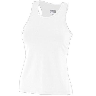 Augusta Sportswear Girls' Poly/Spandex Solid Racerback Tank M White