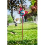 Hi-Line Gift Ltd. Butterfly Rotator Metal in Blue/Orange/Pink | 54 H x 3.25 W x 13.5 D in | Wayfair 78450-A