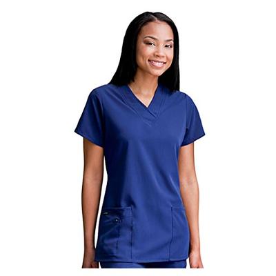 Classic Fit Collection by Jockey Women's Tri Blend Solid Scrub Top X-Large Galaxy Blue