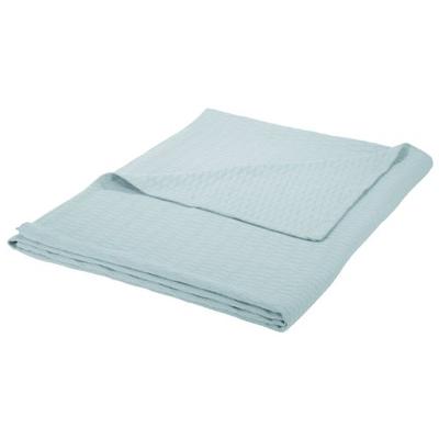 Superior Full/Queen Blanket 100% Cotton, for All Season, Diamond Design, Aqua