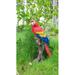 Hi-Line Gift Ltd. Parrot on Branch Statue in Red | 15 H x 5 W x 7 D in | Wayfair 87814