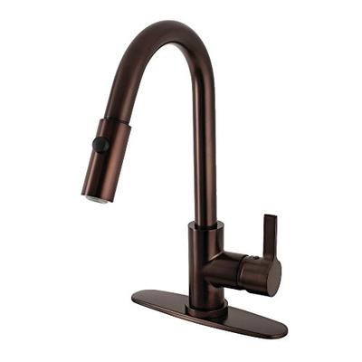 Kingston Brass LS8785CTL Continental Pull-Down Kitchen Faucet 8-7/16" in Spout Reach Oil Rubbed Bron