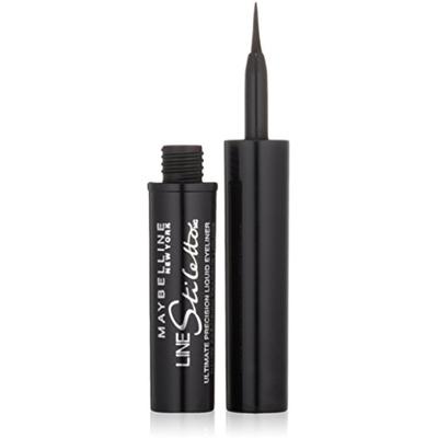 MaybellineNew York Line Stiletto Liquid Eyeliner, Blackest Black [501], 0.05 oz (Pack of 4)