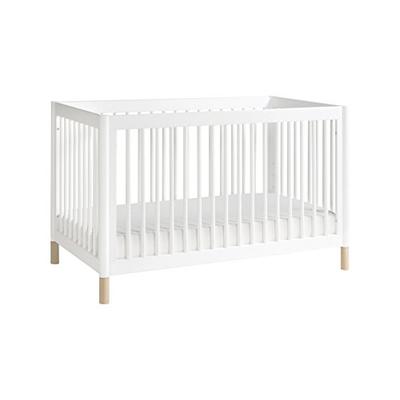 Babyletto Gelato 4-in-1 Convertible Crib with Toddler Bed Conversion Kit, White / Washed Natural